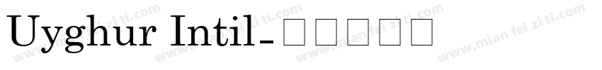 Uyghur Intil字体转换